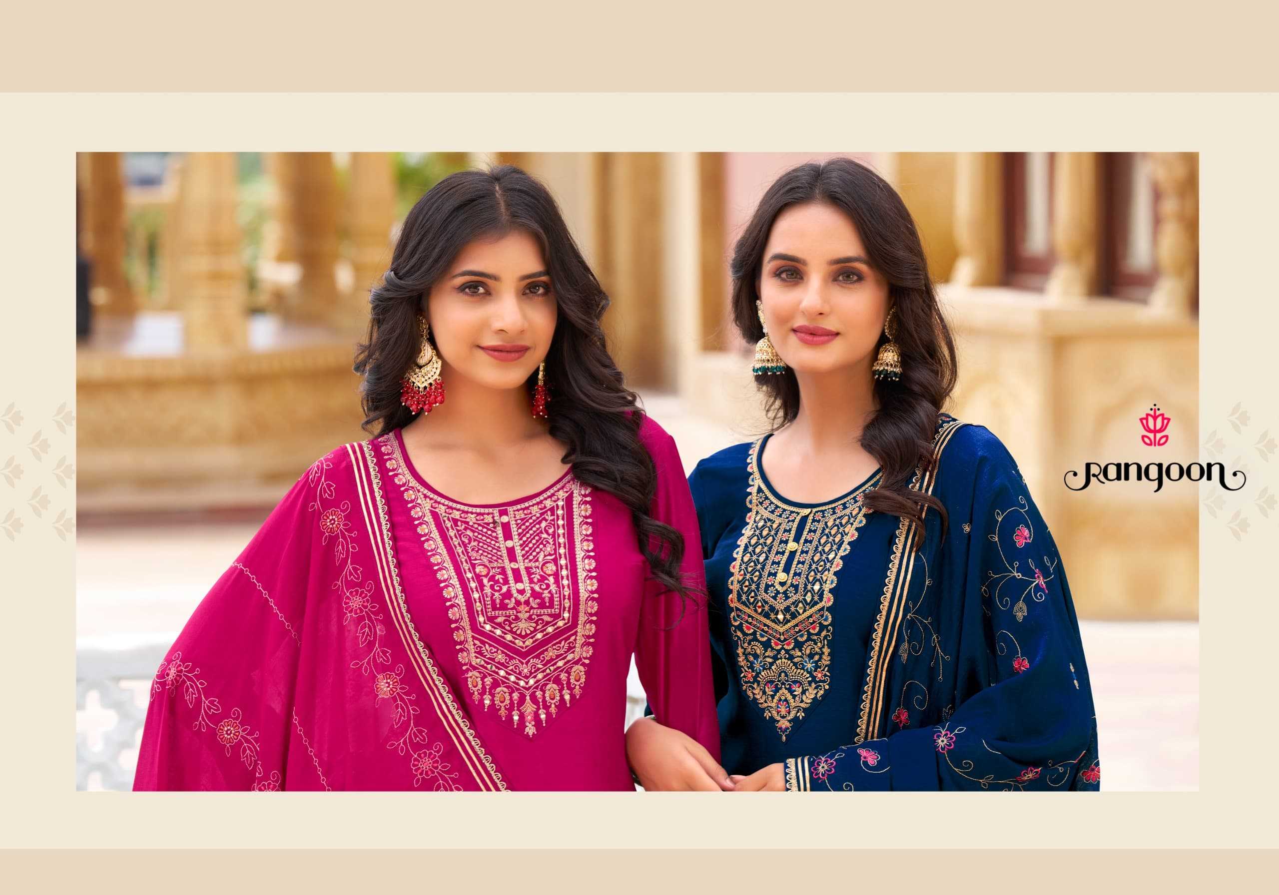 VAANI BY RANGOON SILK READYMADE EMBROIDERY WORK DESIGNER SALWAR SUIT