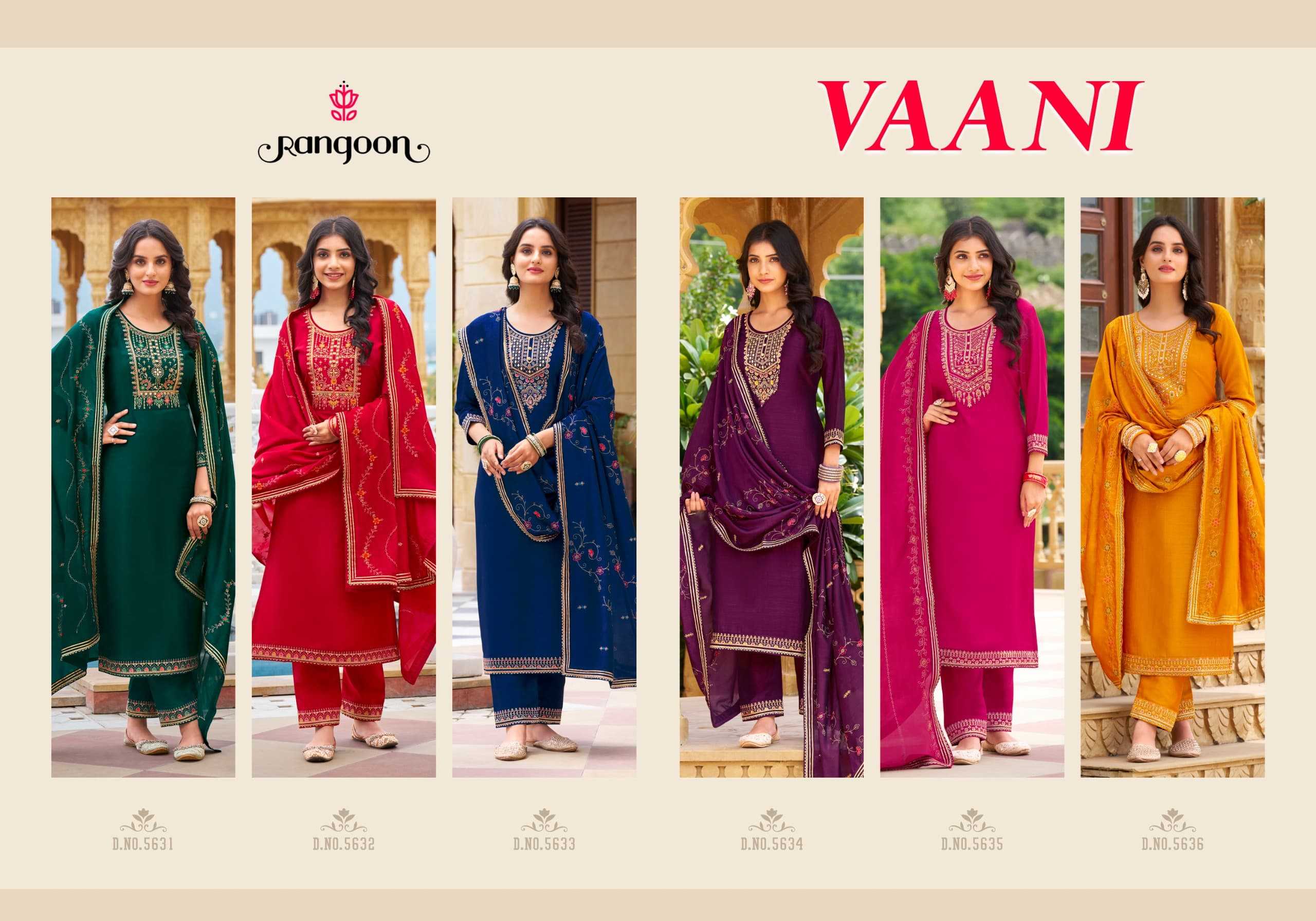 VAANI BY RANGOON SILK READYMADE EMBROIDERY WORK DESIGNER SALWAR SUIT