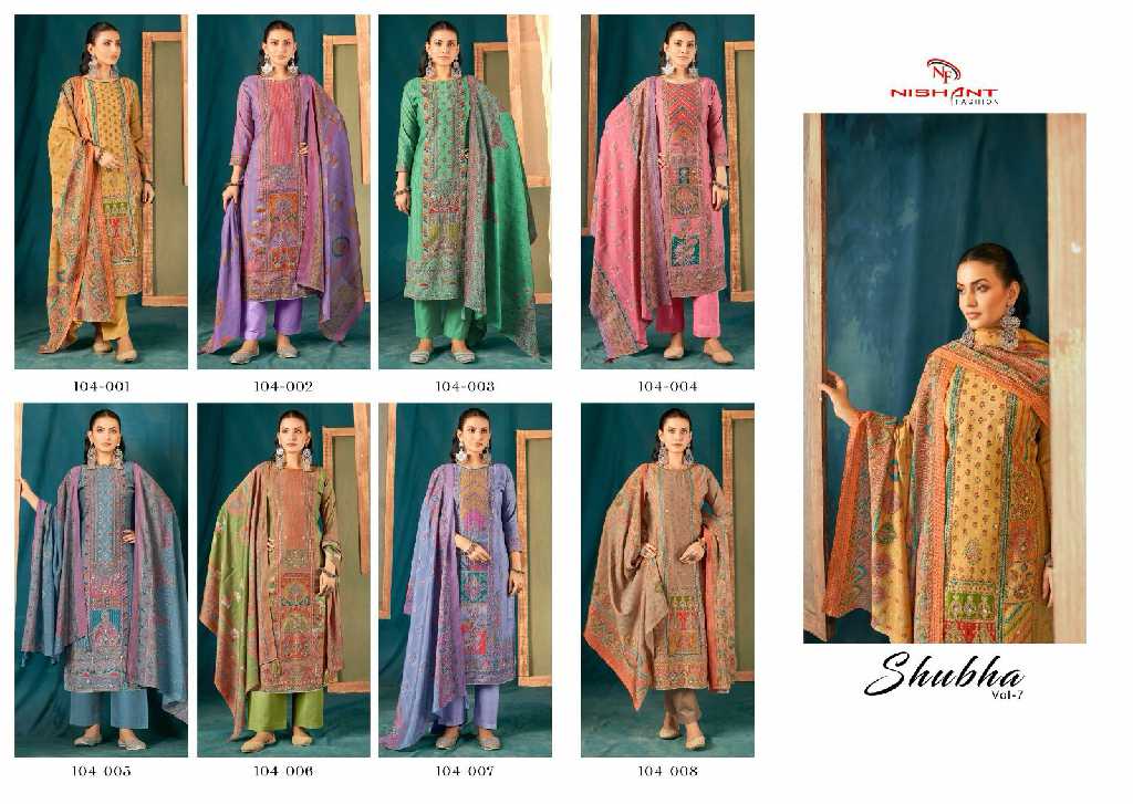 Nishant Shubha Vol-7 Wholesale Modal Silk With Hand Work Dress Material