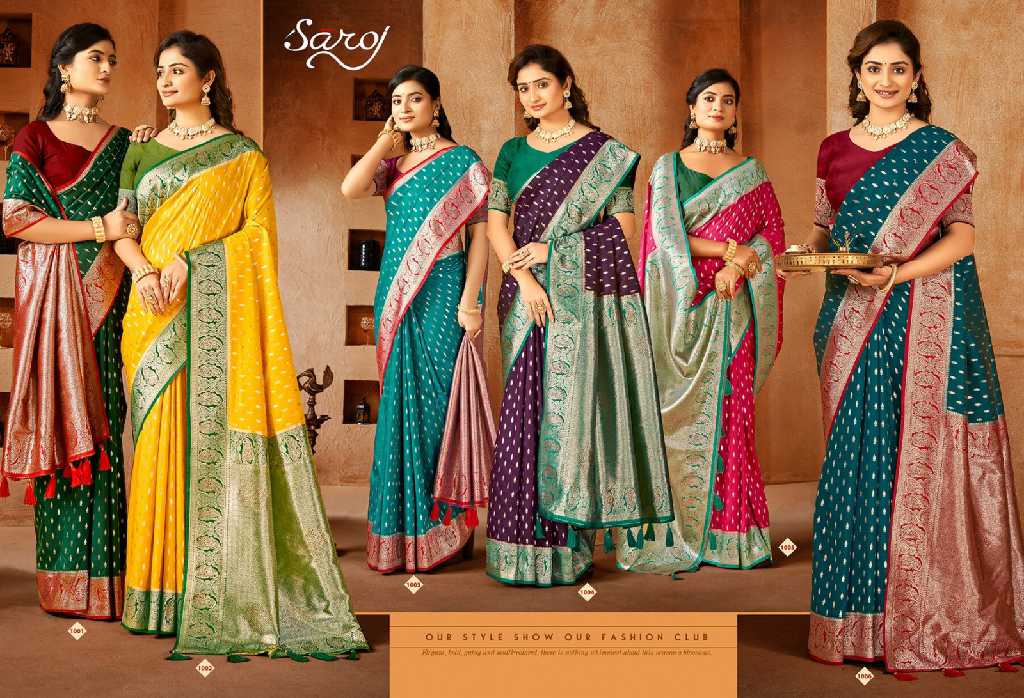 Saroj Mahashiv Silk Saroski Vol-1 Wholesale Soft Silk Contrast Rich Pallu Sarees