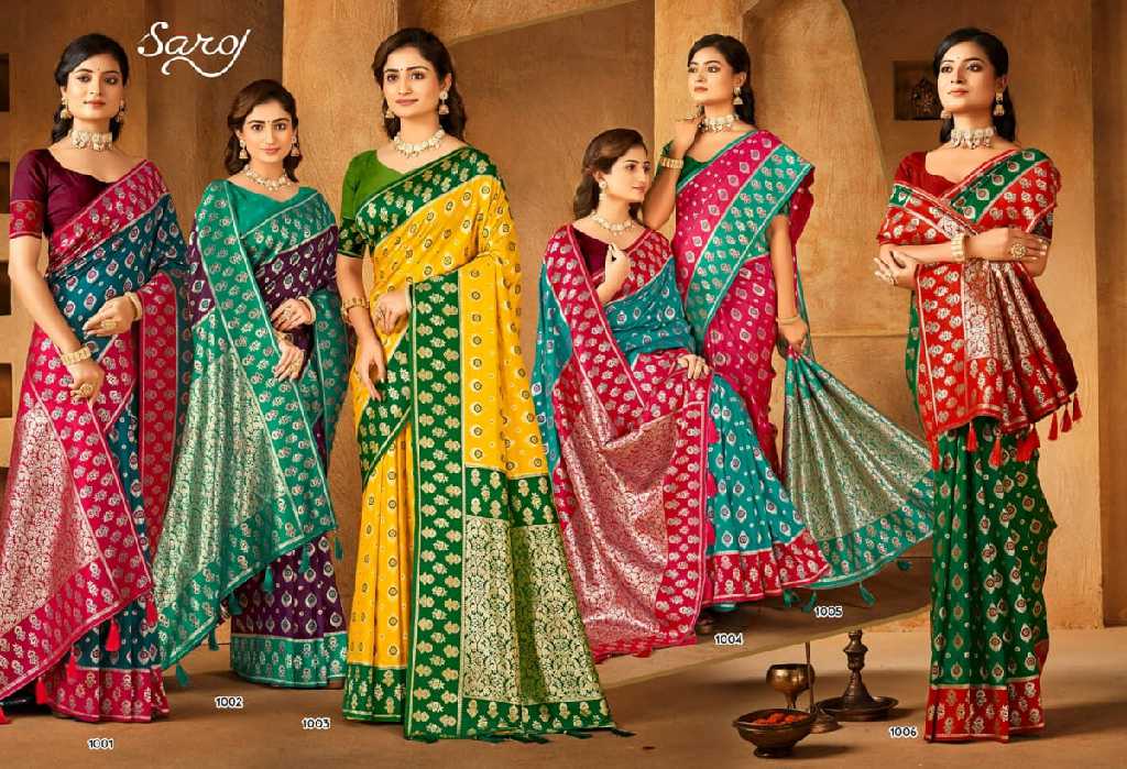 Saroj Mahashiv Silk Saroski Vol-4 Wholesale Soft Silk Contrast Rich Pallu Sarees