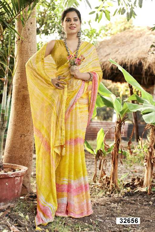 VALLABHI SIMONA VOL 5 PURE CREPE PRINTED SARIS UNIFORM SARI WHOLESALE SHOP