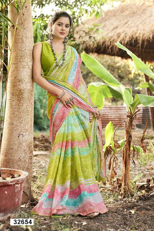 VALLABHI SIMONA VOL 5 PURE CREPE PRINTED SARIS UNIFORM SARI WHOLESALE SHOP