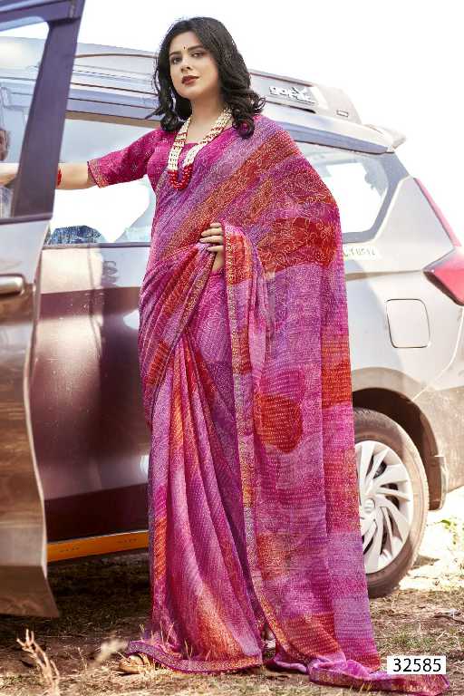 VALLABHI SIMONA VOL 4 PURE CREPE PRINTED SARIS UNIFORM SARI WHOLESALE SHOP