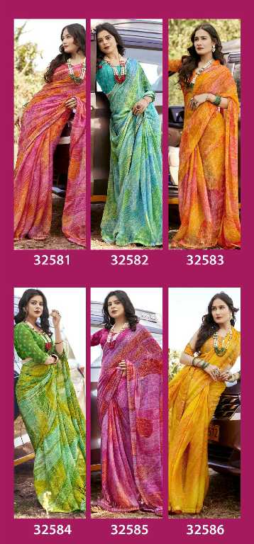 VALLABHI SIMONA VOL 4 PURE CREPE PRINTED SARIS UNIFORM SARI WHOLESALE SHOP