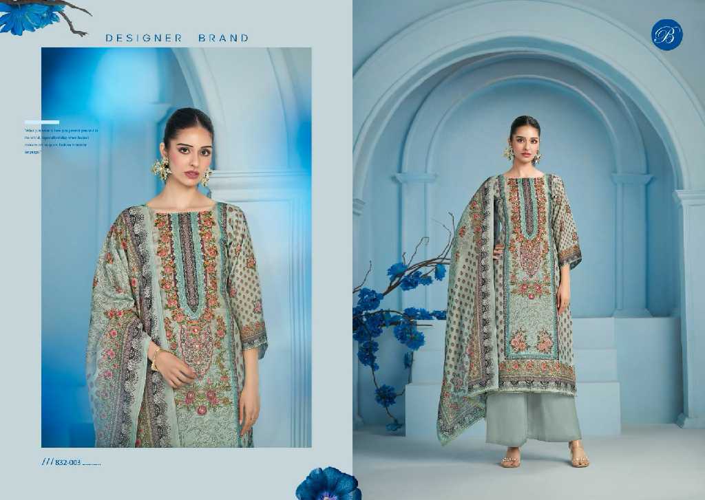Belliza Kanika Vol-2 Wholesale Pure Viscose Muslin With Handwork Dress Material