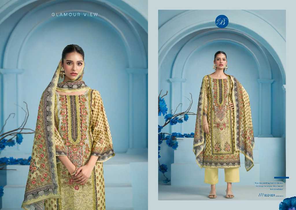 Belliza Kanika Vol-2 Wholesale Pure Viscose Muslin With Handwork Dress Material
