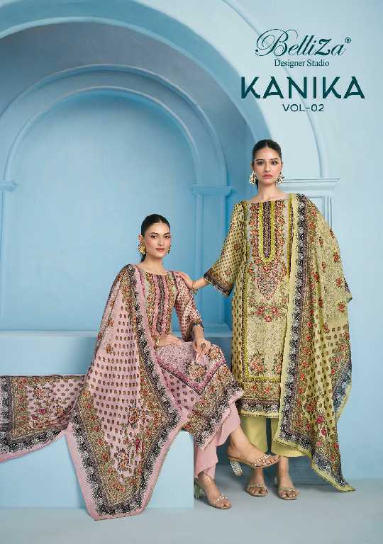 Belliza Kanika Vol-2 Wholesale Pure Viscose Muslin With Handwork Dress Material