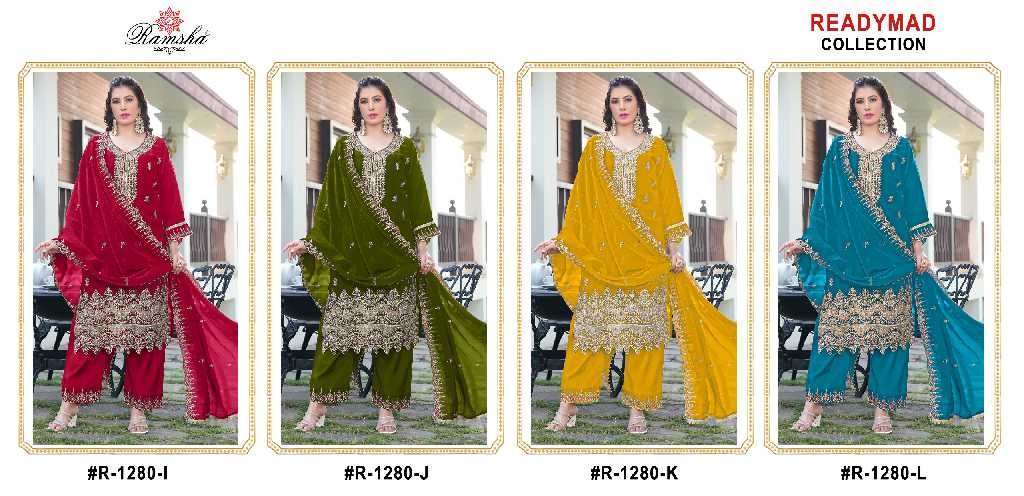 Ramsha R-1280 Wholesale Readymade Indian Pakistani Concept Suits
