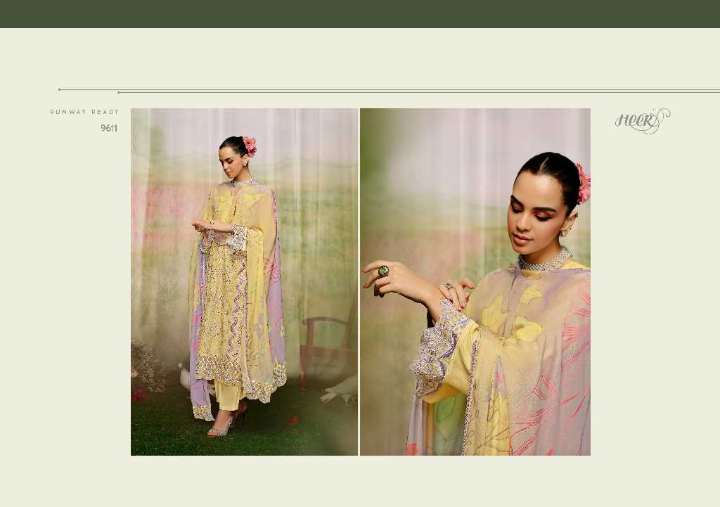 Kimora Heer Mariyam Vol-205 Wholesale Pure Muslin With Embroidery Work Salwar Suits