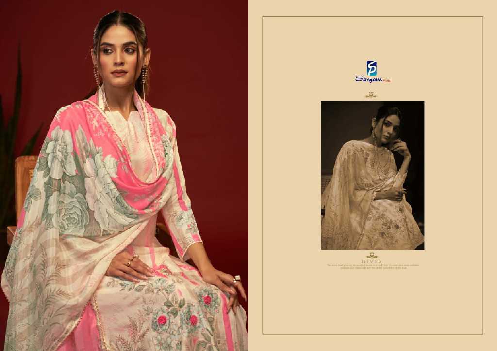 Sargam Divya Pro Wholesale Viscose Muslin With Swarovski Work Dress Material