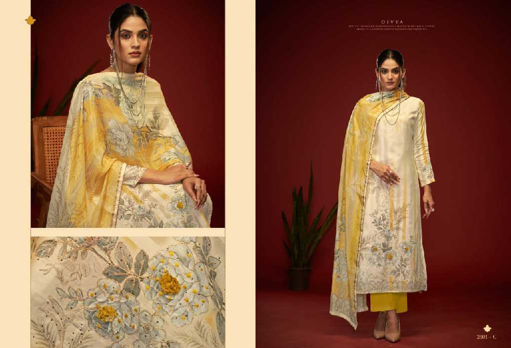 Sargam Divya Pro Wholesale Viscose Muslin With Swarovski Work Dress Material