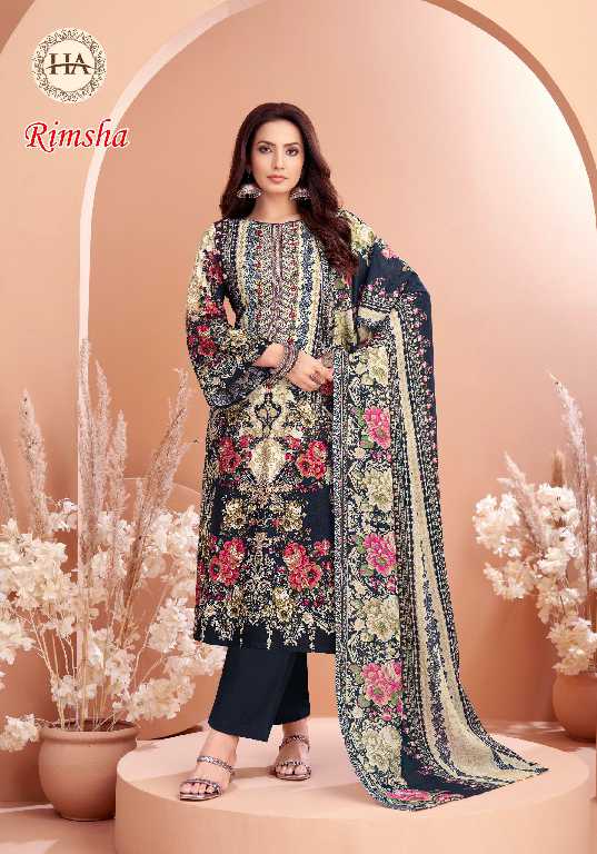 Harshit Rimsha Wholesale Viscose Reyon With Embroidery Work Dress Material