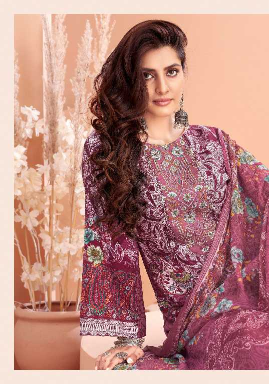 Harshit Rimsha Wholesale Viscose Reyon With Embroidery Work Dress Material