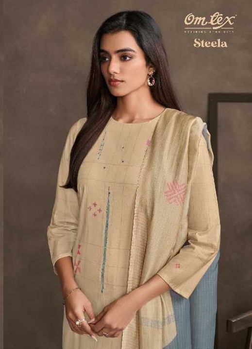Omtex Steela Wholesale Lawn Cotton With Handwork Salwar Suits