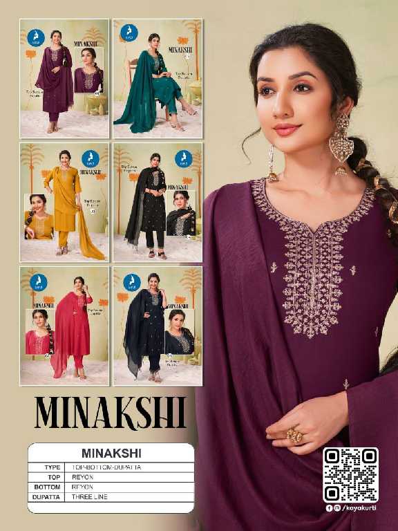Kaya Minakshi Wholesale 3 Piece Concept With Straight Cut Readymade Suits