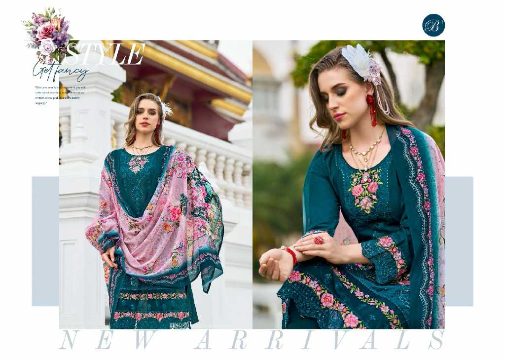 Belliza Afrozeh Wholesale Pure Cotton Lawn With Work Dress Material