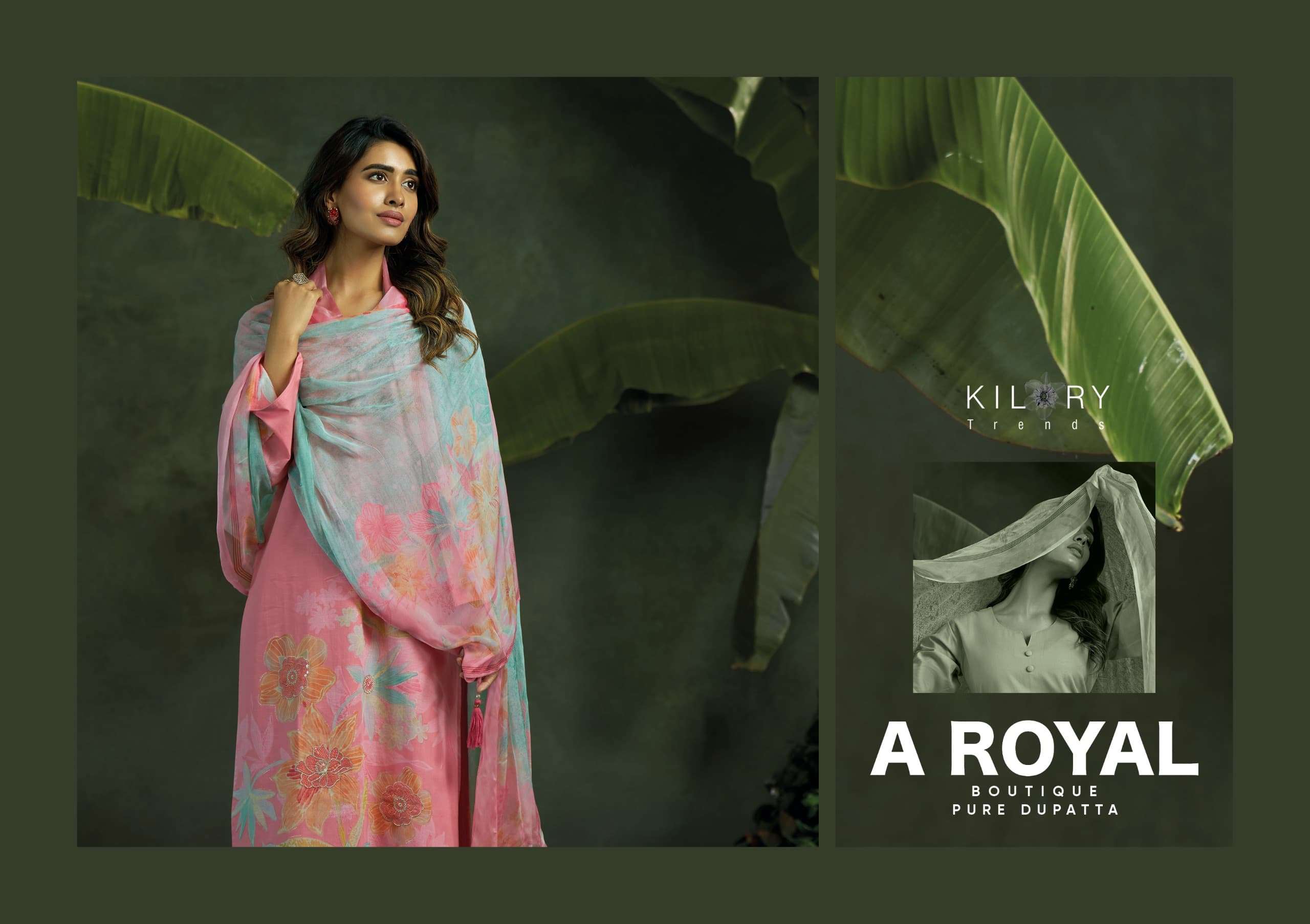 A ROYAL BOUTIQUE BY KILORY TRENDS LAWN COTTON UNSTITCH FANCY SALWAR KAMEEZ
