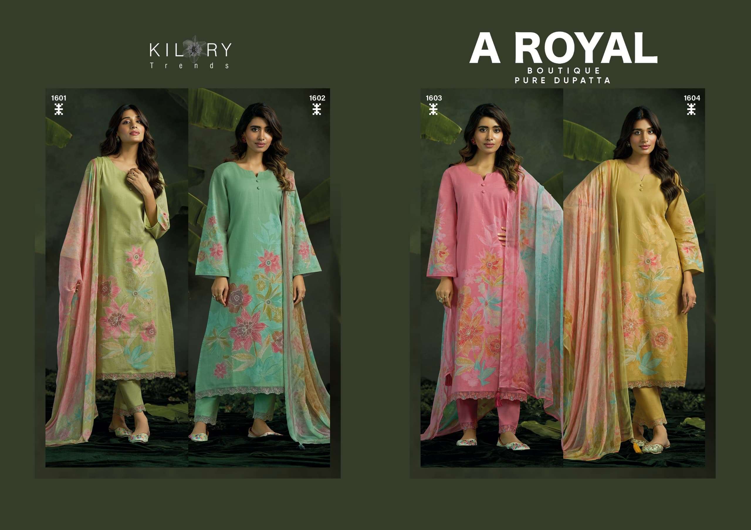 A ROYAL BOUTIQUE BY KILORY TRENDS LAWN COTTON UNSTITCH FANCY SALWAR KAMEEZ