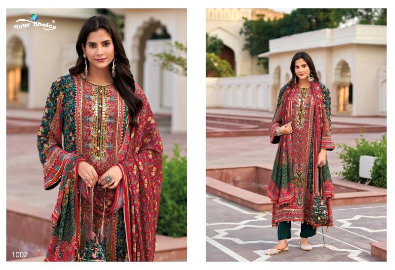 YOUR CHOICE ASIM JOFA CHINON ATTRACTIVE LOOK PAKISTANI DRESS MATERIALS