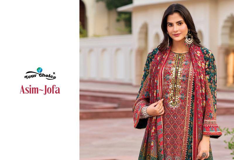 YOUR CHOICE ASIM JOFA CHINON ATTRACTIVE LOOK PAKISTANI DRESS MATERIALS