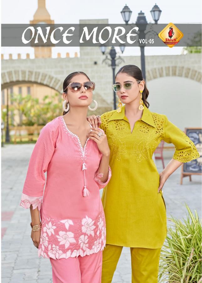 SHRUTI ONCE MORE VOL 5 COTTON VISCOSE FLEX FULL STITCH BIG SIZE GORGEOUS CO-ORD SETS