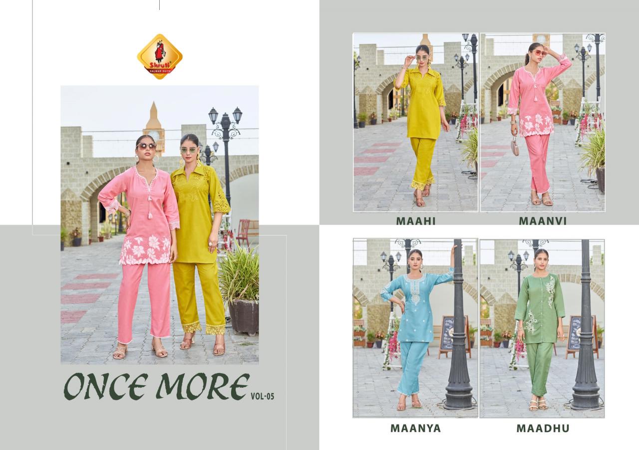 SHRUTI ONCE MORE VOL 5 COTTON VISCOSE FLEX FULL STITCH BIG SIZE GORGEOUS CO-ORD SETS