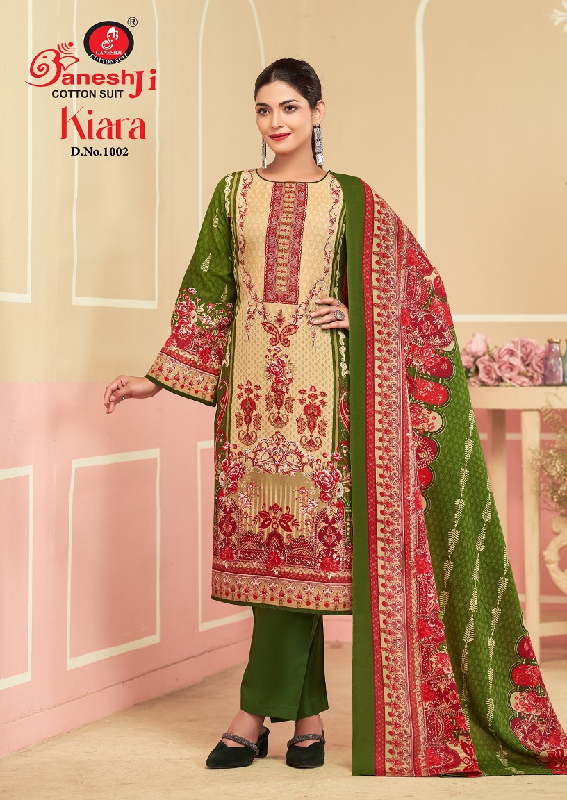 GANESHJI KIARA VOL-1 WHOLESALE HEAVY COTTON DRESS MATERIAL