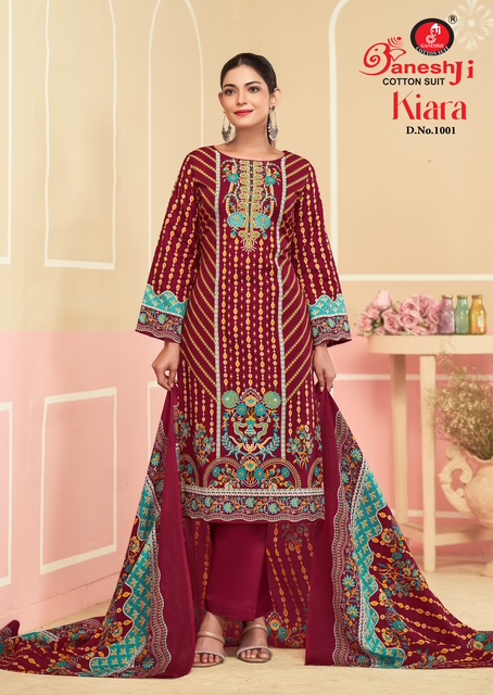 GANESHJI KIARA VOL-1 WHOLESALE HEAVY COTTON DRESS MATERIAL
