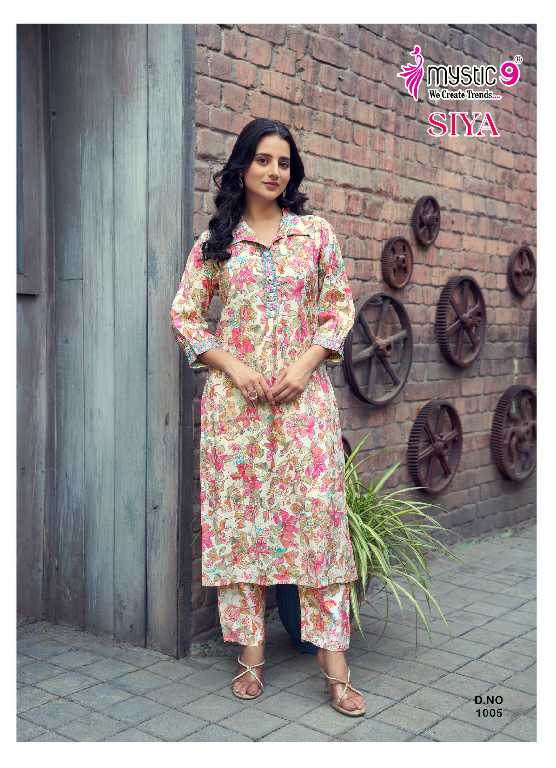 Mystic 9 Siya Vol-1 Wholesale Roman Silk Foil Print Co-Ord Set Collection