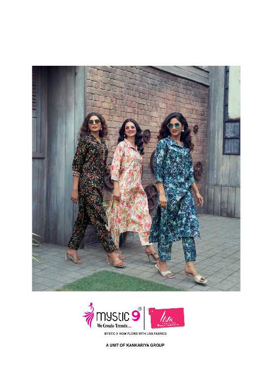 Mystic 9 Siya Vol-1 Wholesale Roman Silk Foil Print Co-Ord Set Collection