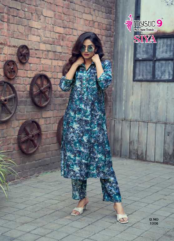 Mystic 9 Siya Vol-1 Wholesale Roman Silk Foil Print Co-Ord Set Collection