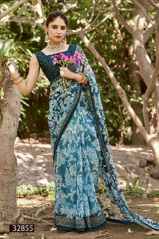 Vallabhi Mandana Vol-2 Wholesale Abstract Print With Swaroski Work Sarees