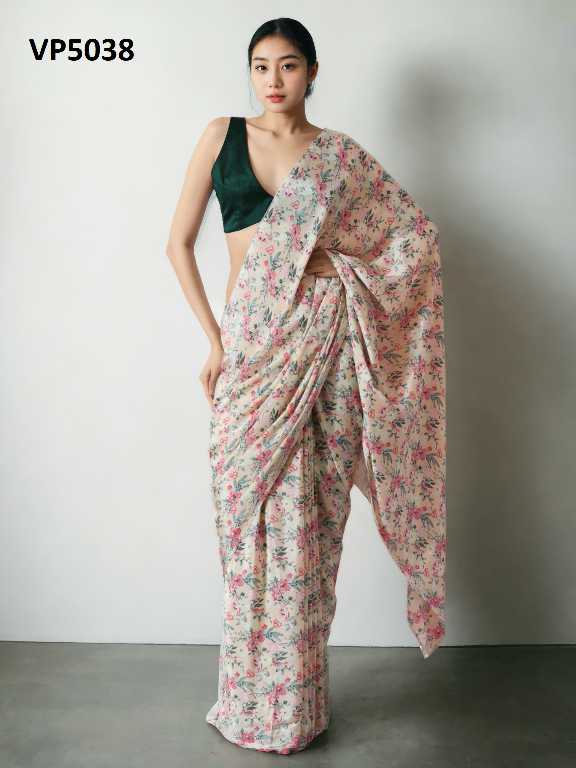 Fashion Berry VP5002 To VP5024 Nx Wholesale Floral Digital Print With Lace Pallu Sarees