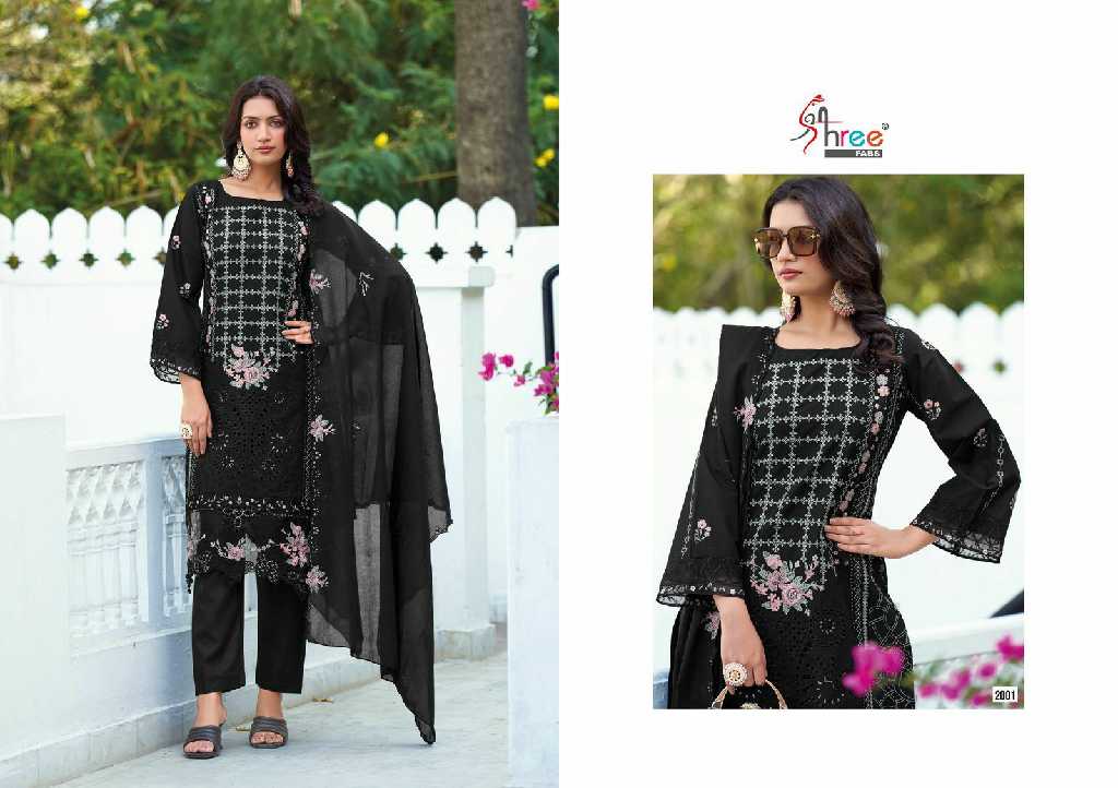 Shree Fabs Tasrif Premium Embroidered Lawn Pakistani Concept Salwar Suits