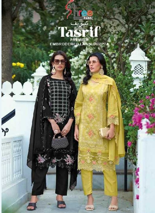 Shree Fabs Tasrif Premium Embroidered Lawn Pakistani Concept Salwar Suits