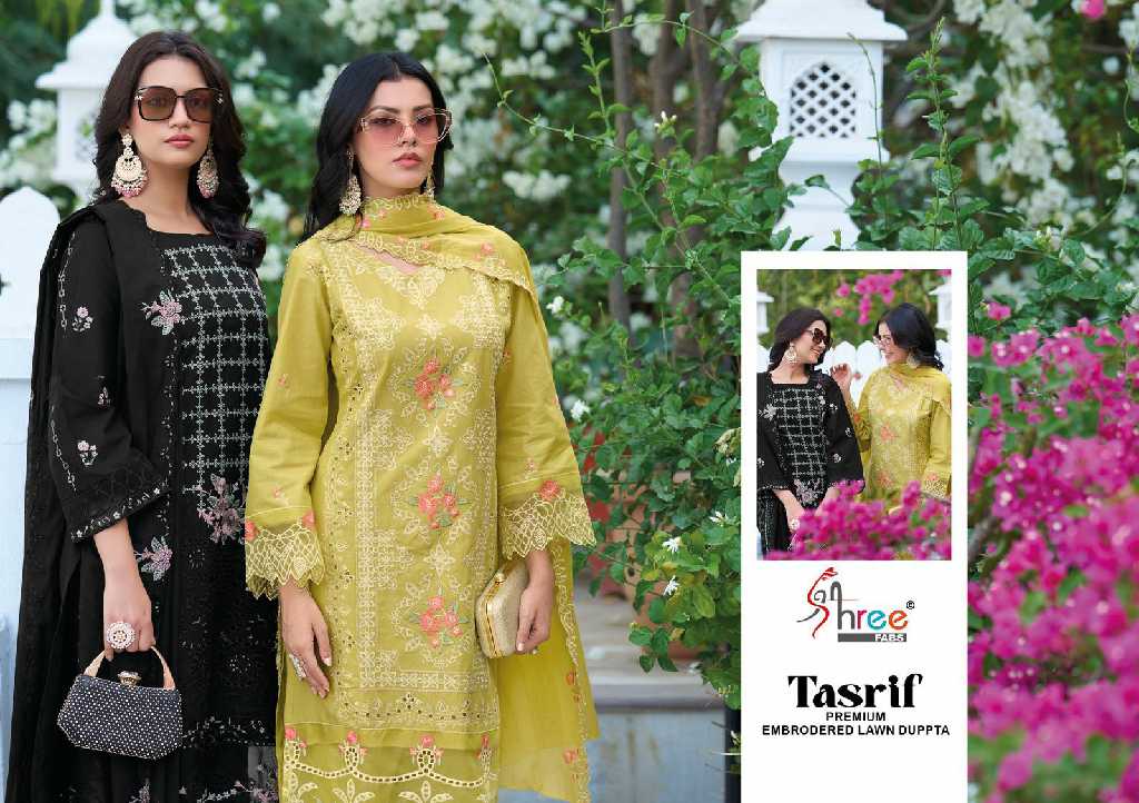 Shree Fabs Tasrif Premium Embroidered Lawn Pakistani Concept Salwar Suits