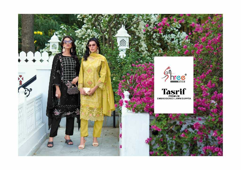 Shree Fabs Tasrif Premium Embroidered Lawn Pakistani Concept Salwar Suits