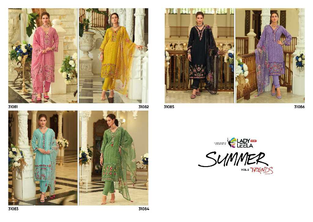 Lady Leela Summer Trends Vol-2 Wholesale Handwork And Embroidery Work 3 Piece Suits