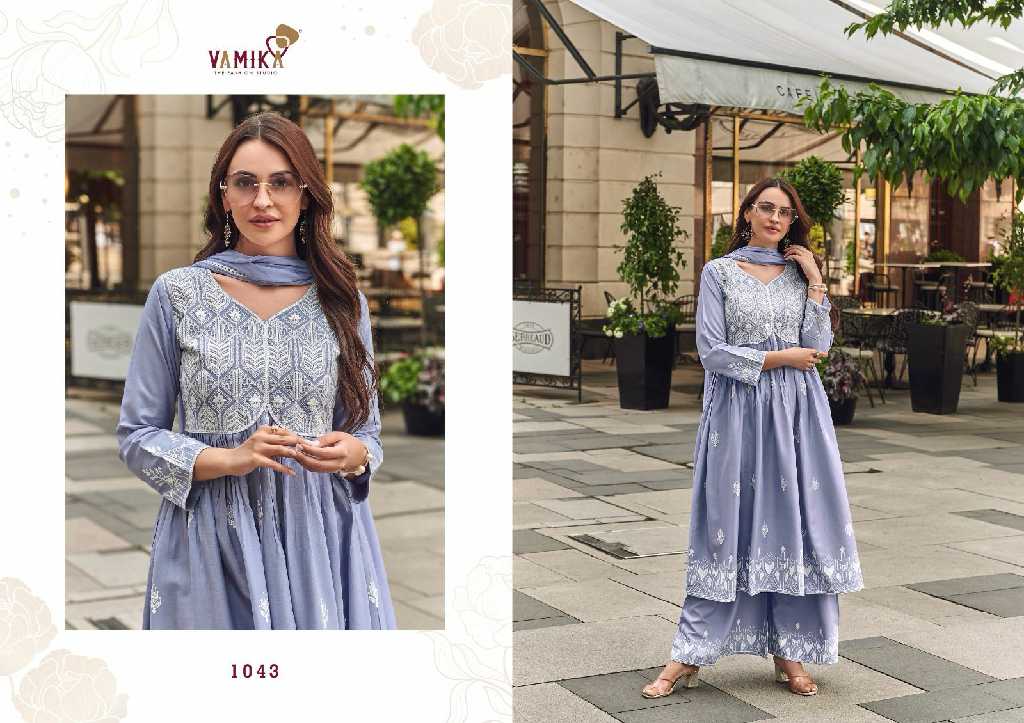 VAMIKA LAKHNAVI VOL 8  READYMADE DESIGNER PLAZO STYLE SALWAR KAMEEZ