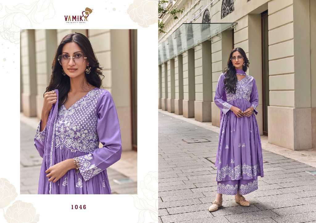 VAMIKA LAKHNAVI VOL 8  READYMADE DESIGNER PLAZO STYLE SALWAR KAMEEZ
