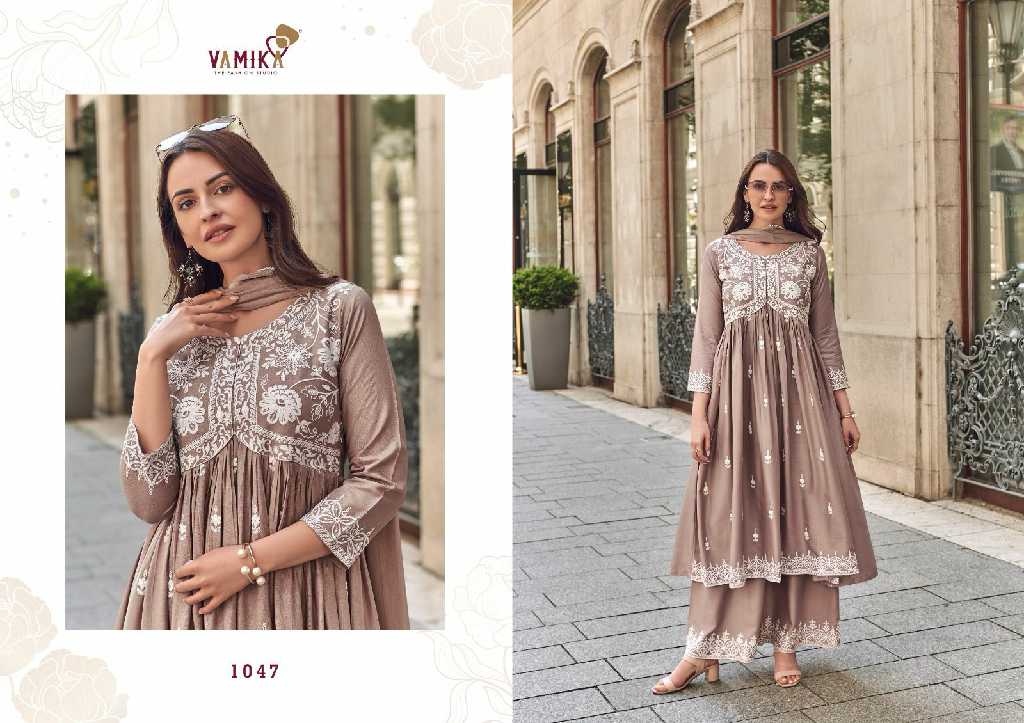 VAMIKA LAKHNAVI VOL 8  READYMADE DESIGNER PLAZO STYLE SALWAR KAMEEZ