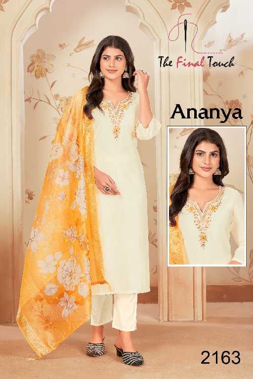 The Final Touch Ananya Wholesale Roman With Handwork 3 Piece Suits Combo