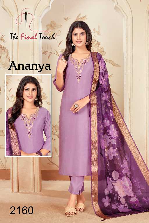 The Final Touch Ananya Wholesale Roman With Handwork 3 Piece Suits Combo