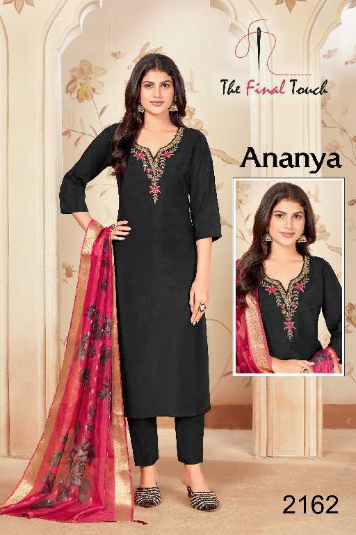 The Final Touch Ananya Wholesale Roman With Handwork 3 Piece Suits Combo