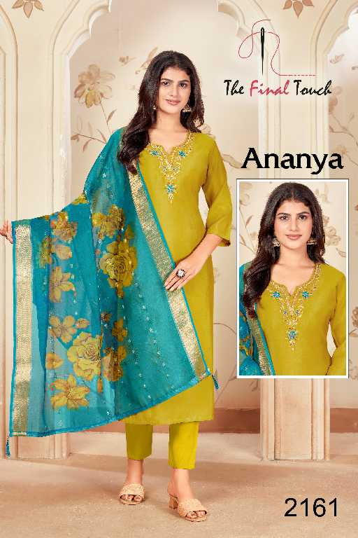 The Final Touch Ananya Wholesale Roman With Handwork 3 Piece Suits Combo