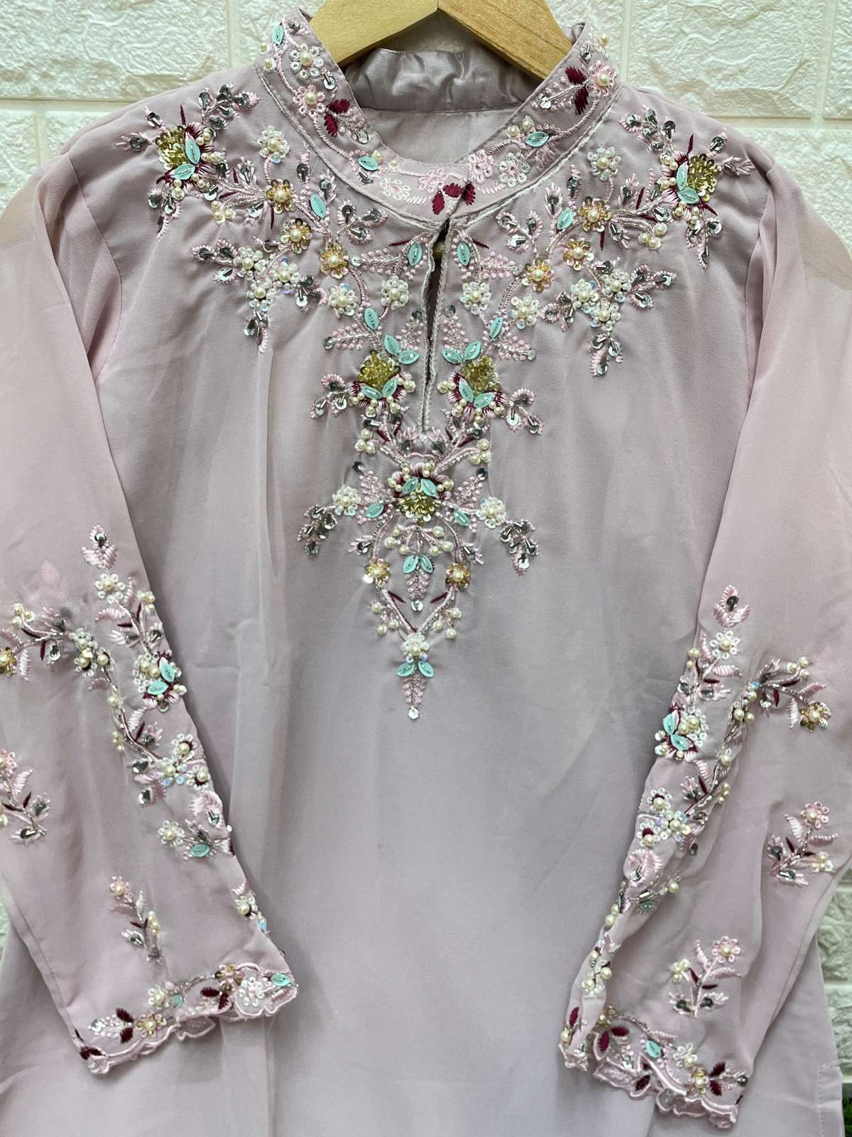 LAXURIA 1242 GEORGETTE PAKISTANI DESIGNER READYMADE SALWAR KAMEEZ