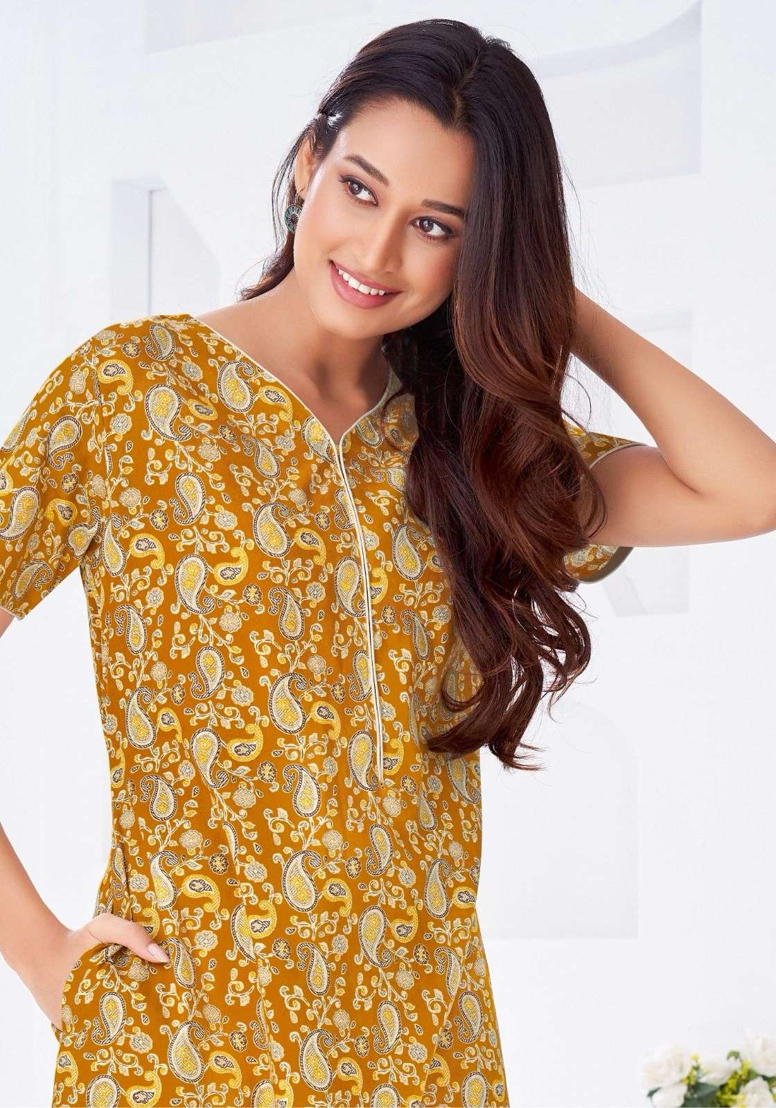 SURYAJYOTI PEARL VOL 1 READYMADE DAILY WEAR COTTON NIGHTY GOWN