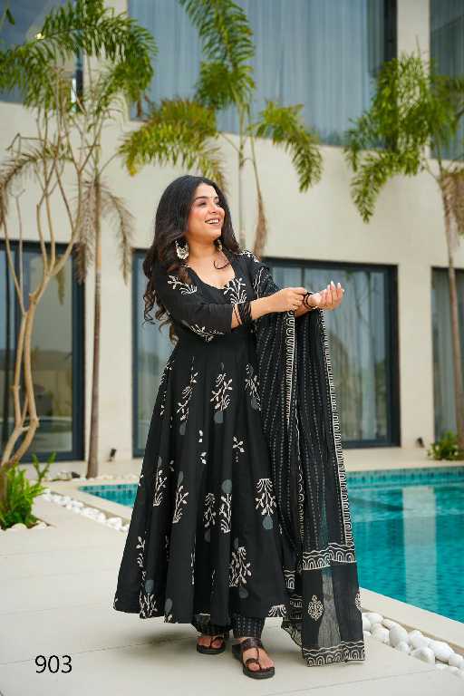 Lucaya Clora Vol-9 Wholesale Anarkali Top With Pant And Dupatta
