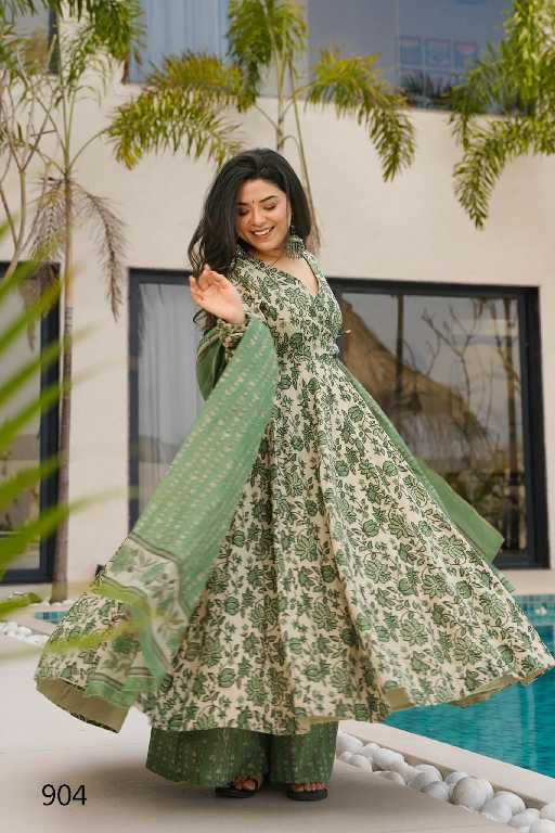 Lucaya Clora Vol-9 Wholesale Anarkali Top With Pant And Dupatta
